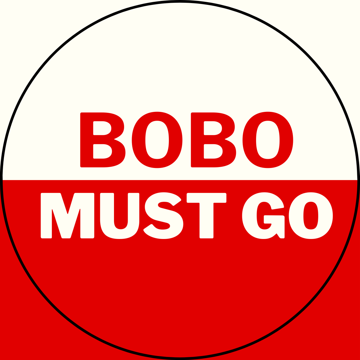 "Bobo Must Go" Button
