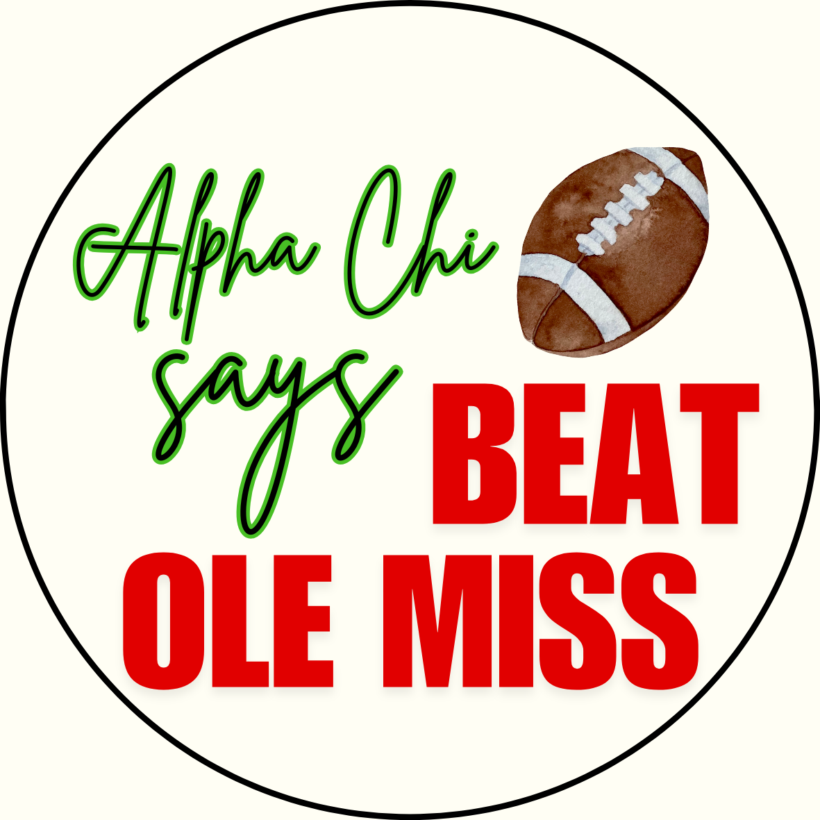 UGA vs. Ole Miss "Beat Ole Miss" Sorority Sticker- 2 Pack