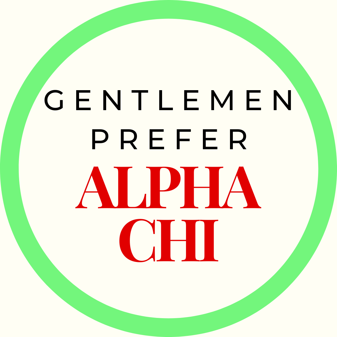 Gentlemen Prefer Block Sorority Button