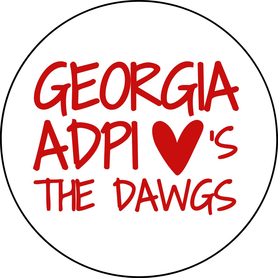 Georgia Sorority Loves the Dawgs Button
