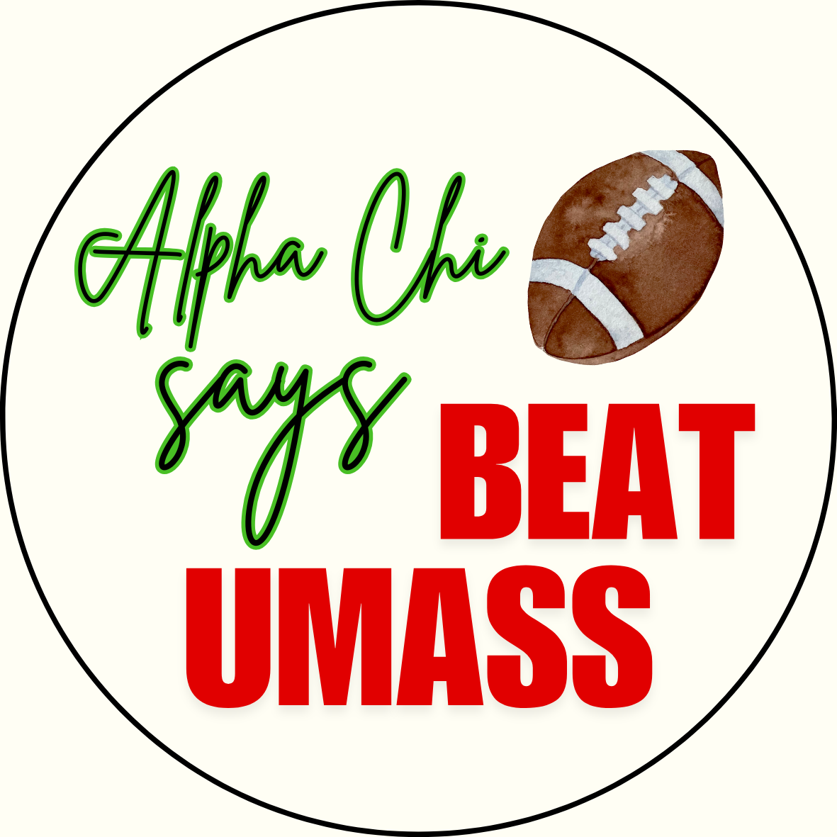 UGA vs. UMass "Beat UMass" Sorority Sticker - 2 Pack
