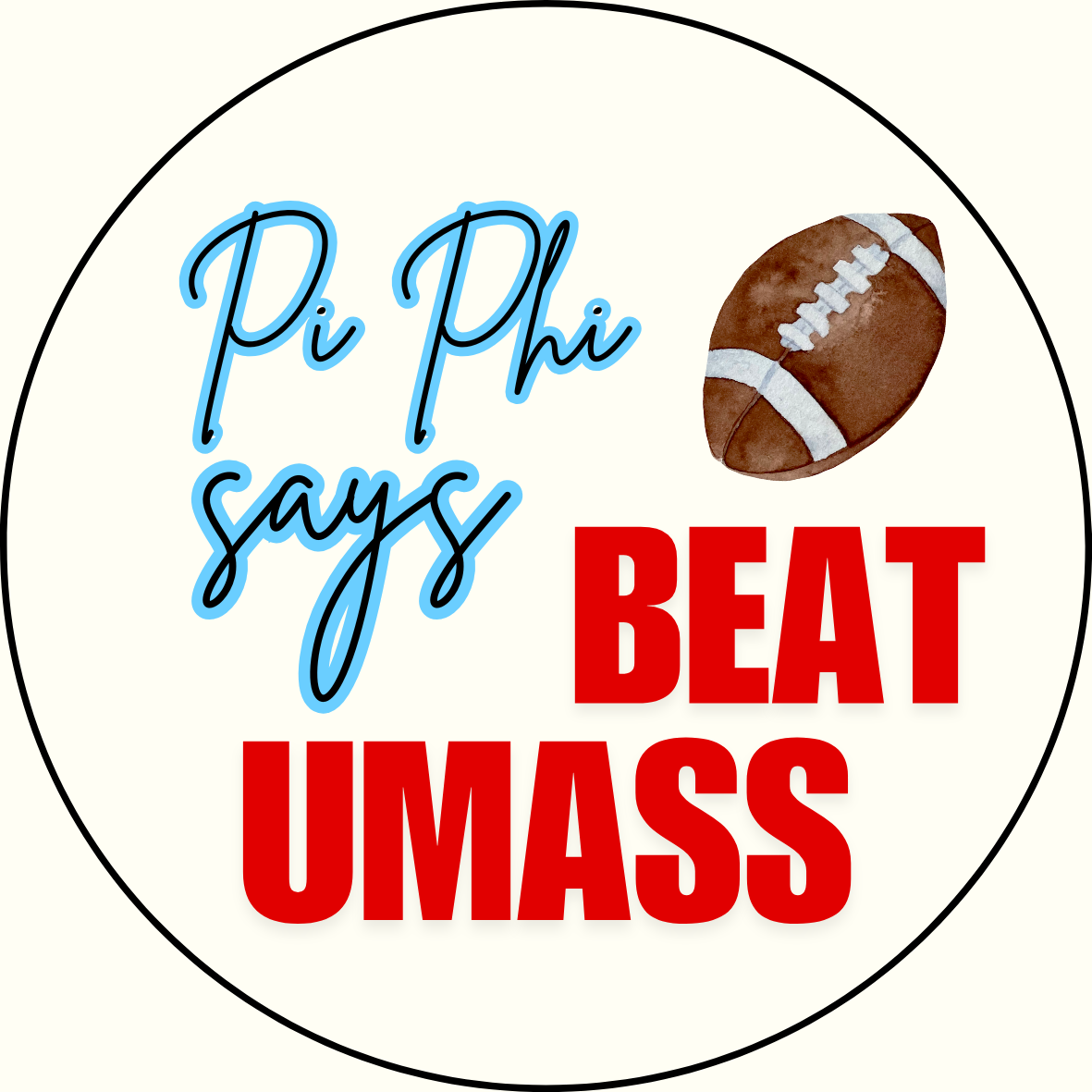 UGA vs. UMass "Beat UMass" Sorority Sticker - 2 Pack
