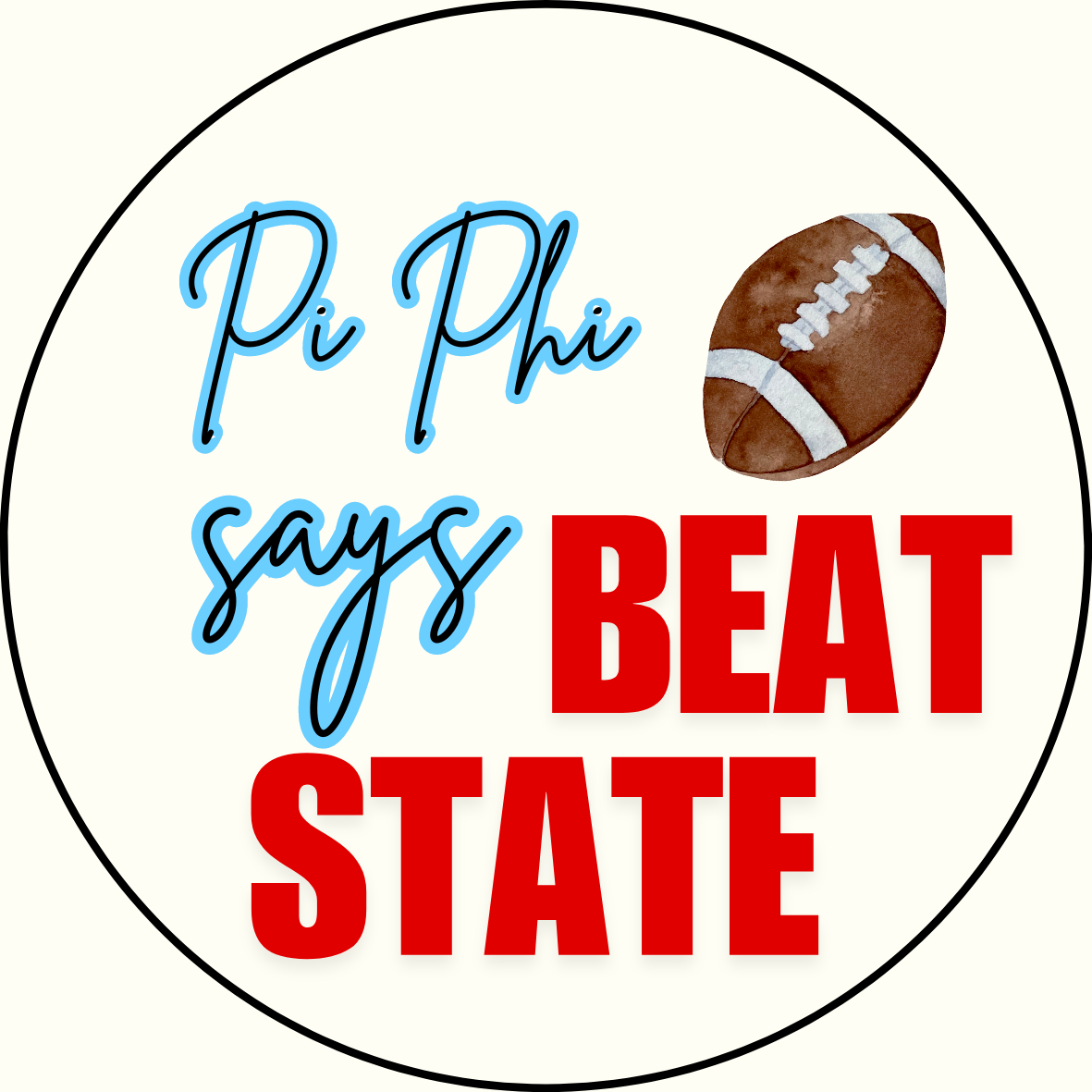 UGA vs. State "Beat State" Sorority Sticker- 2 Pack