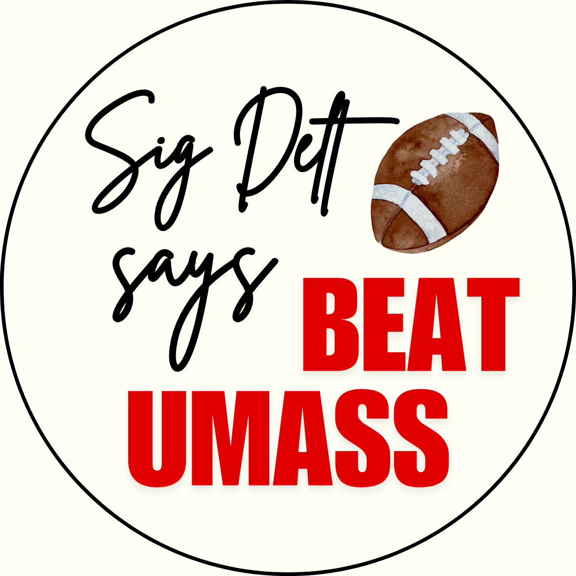 UGA vs. UMass "Beat UMass" Sorority Sticker - 2 Pack