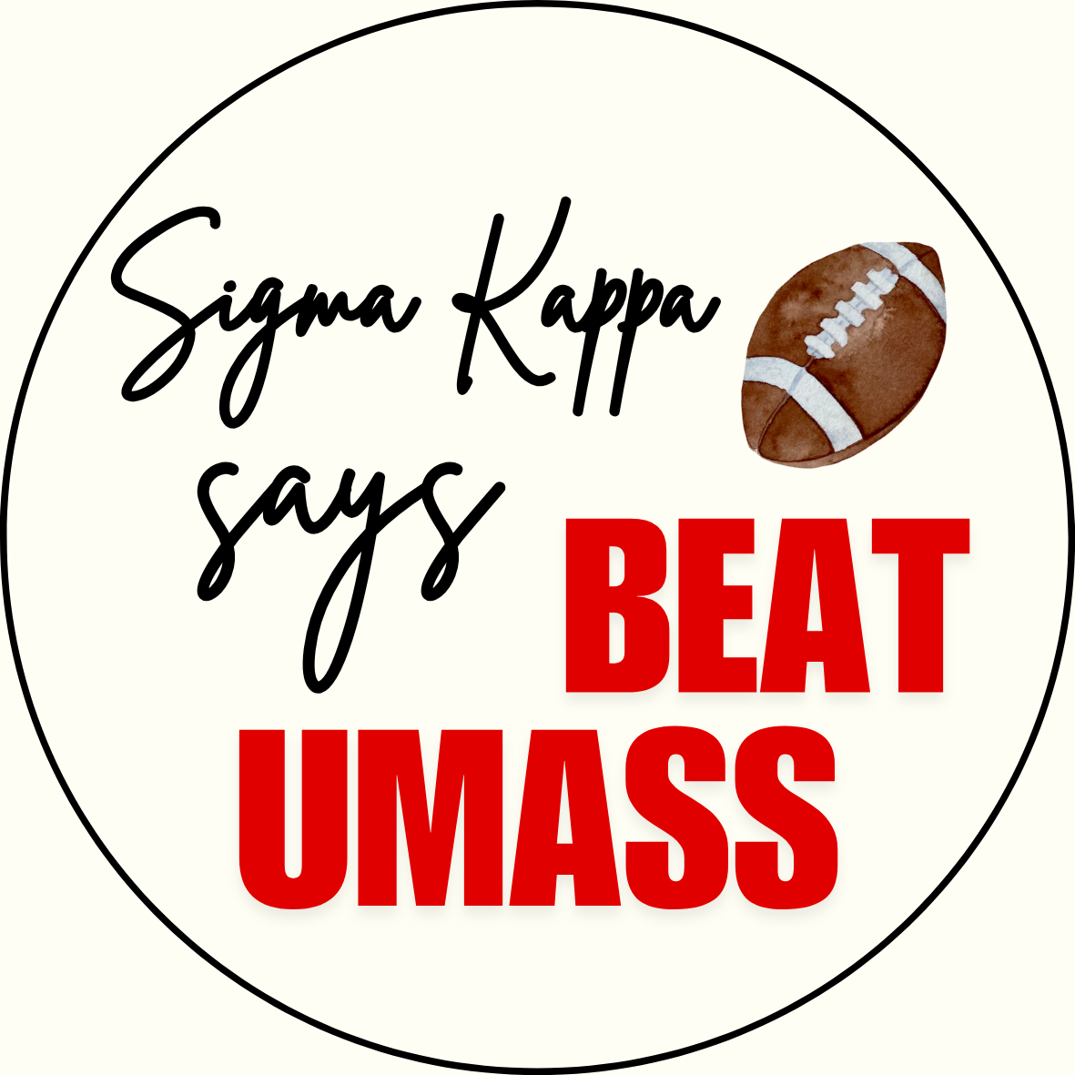 UGA vs. UMass "Beat UMass" Sorority Sticker - 2 Pack