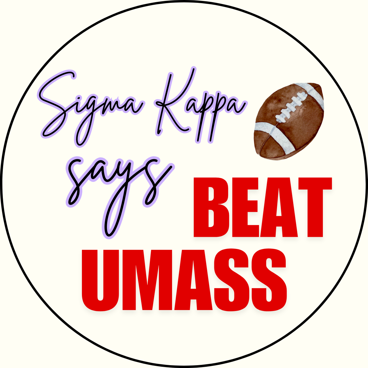 UGA vs. UMass "Beat UMass" Sorority Sticker - 2 Pack