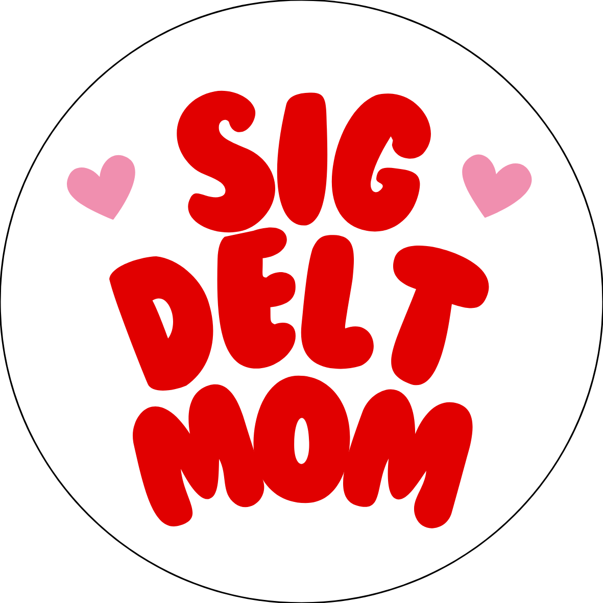UGA Sorority Mom Bubble Sticker- 2 Pack