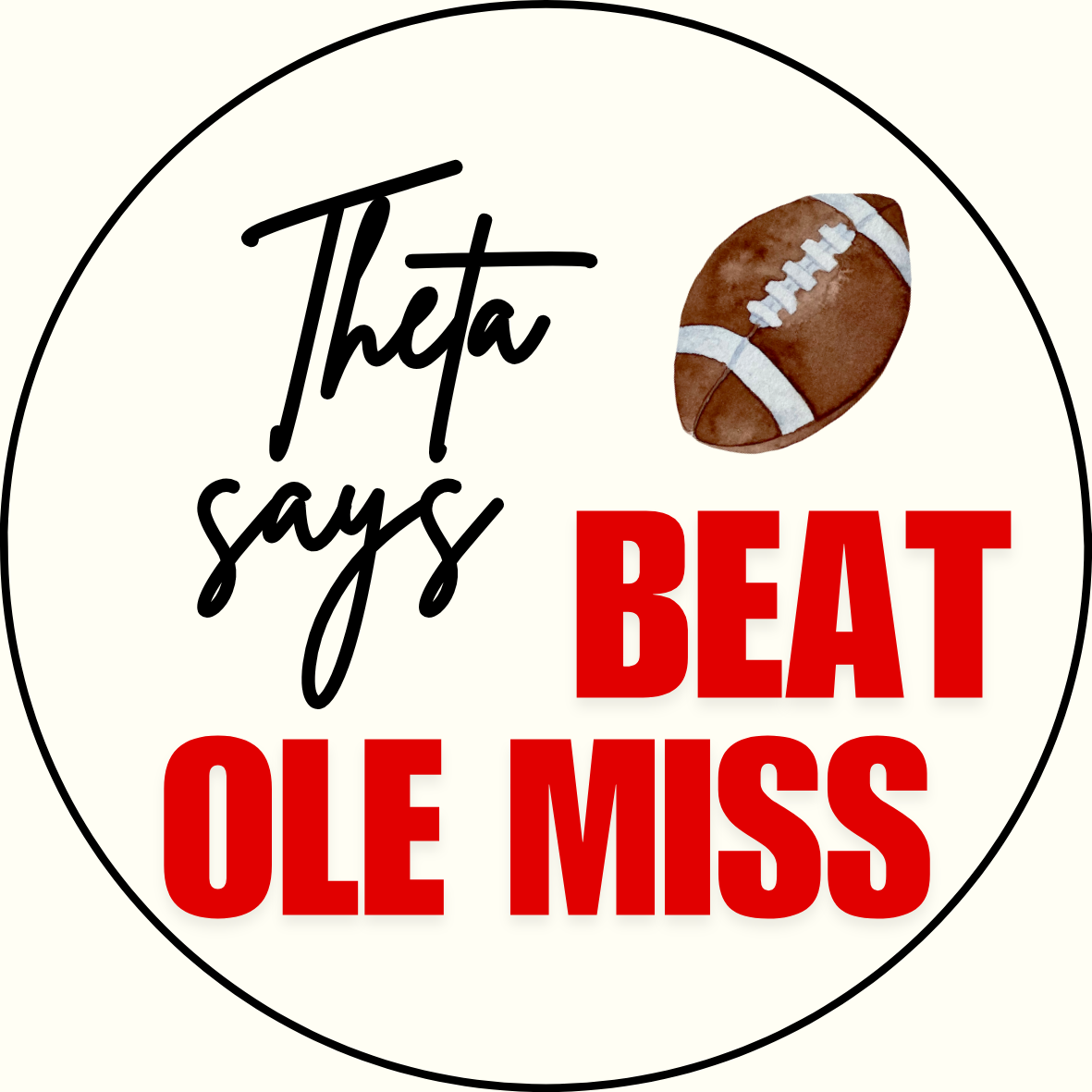 UGA vs. Ole Miss "Beat Ole Miss" Sorority Sticker- 2 Pack