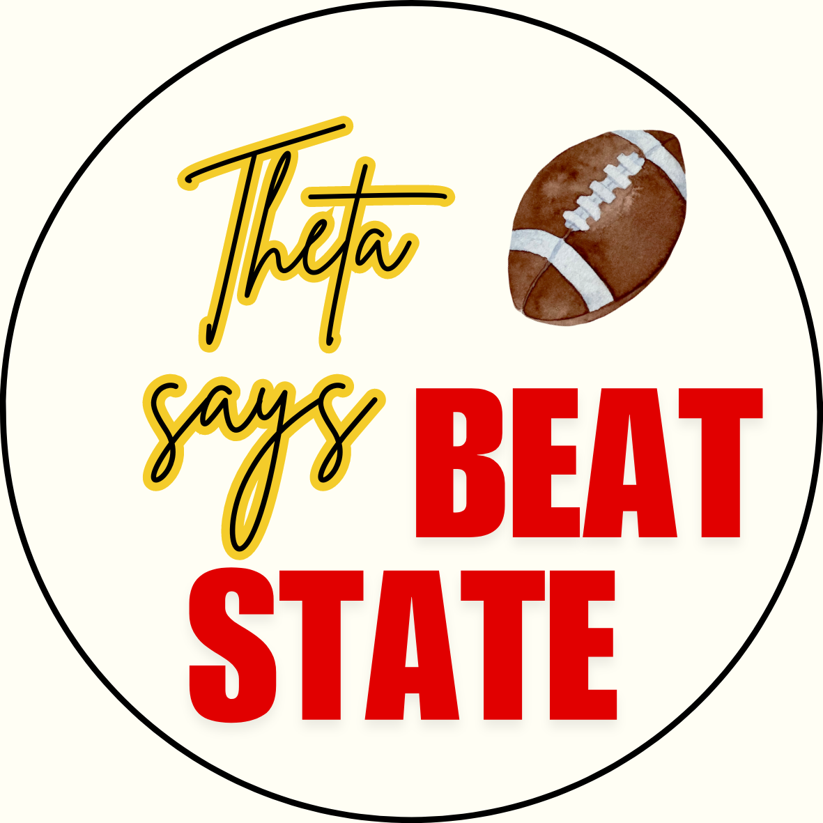 UGA vs. State "Beat State" Sorority Sticker- 2 Pack