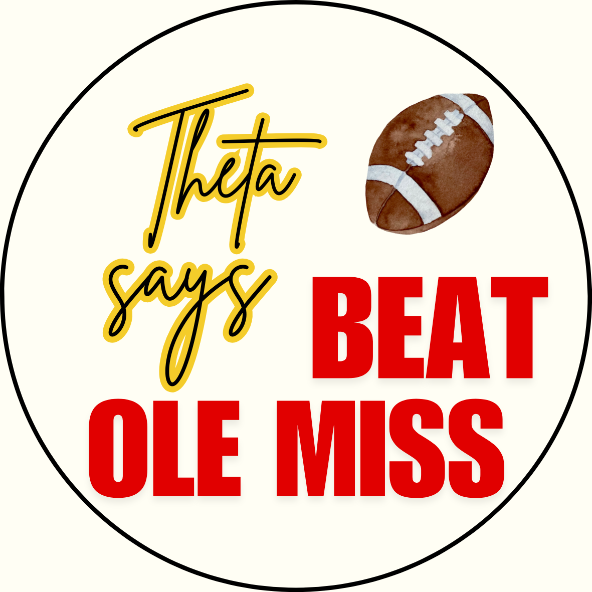 UGA vs. Ole Miss "Beat Ole Miss" Sorority Sticker- 2 Pack