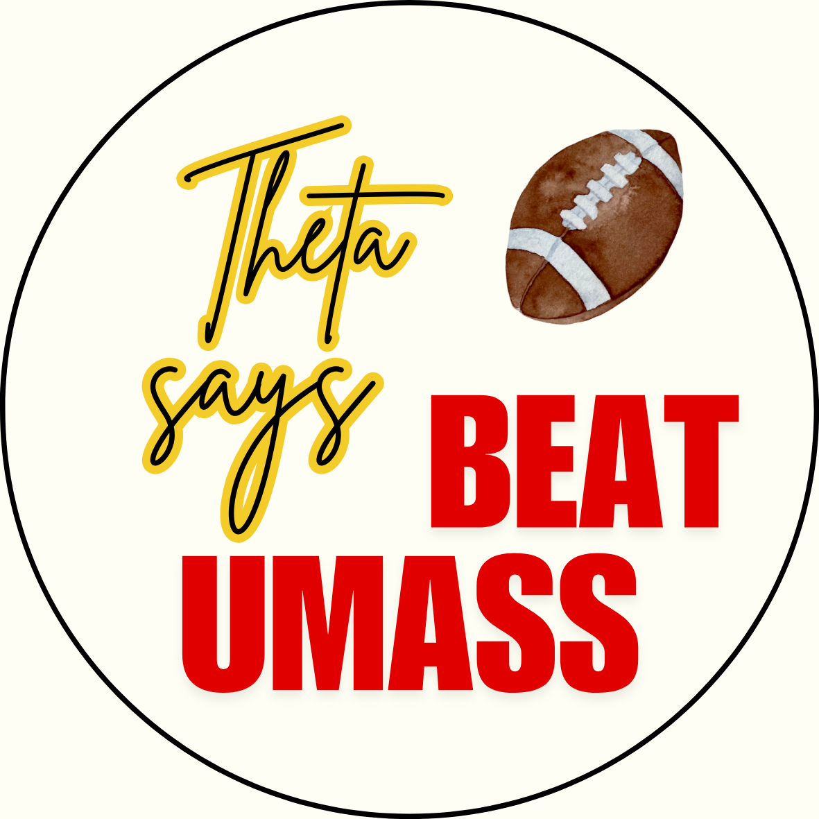 UGA vs. UMass "Beat UMass" Sorority Sticker - 2 Pack