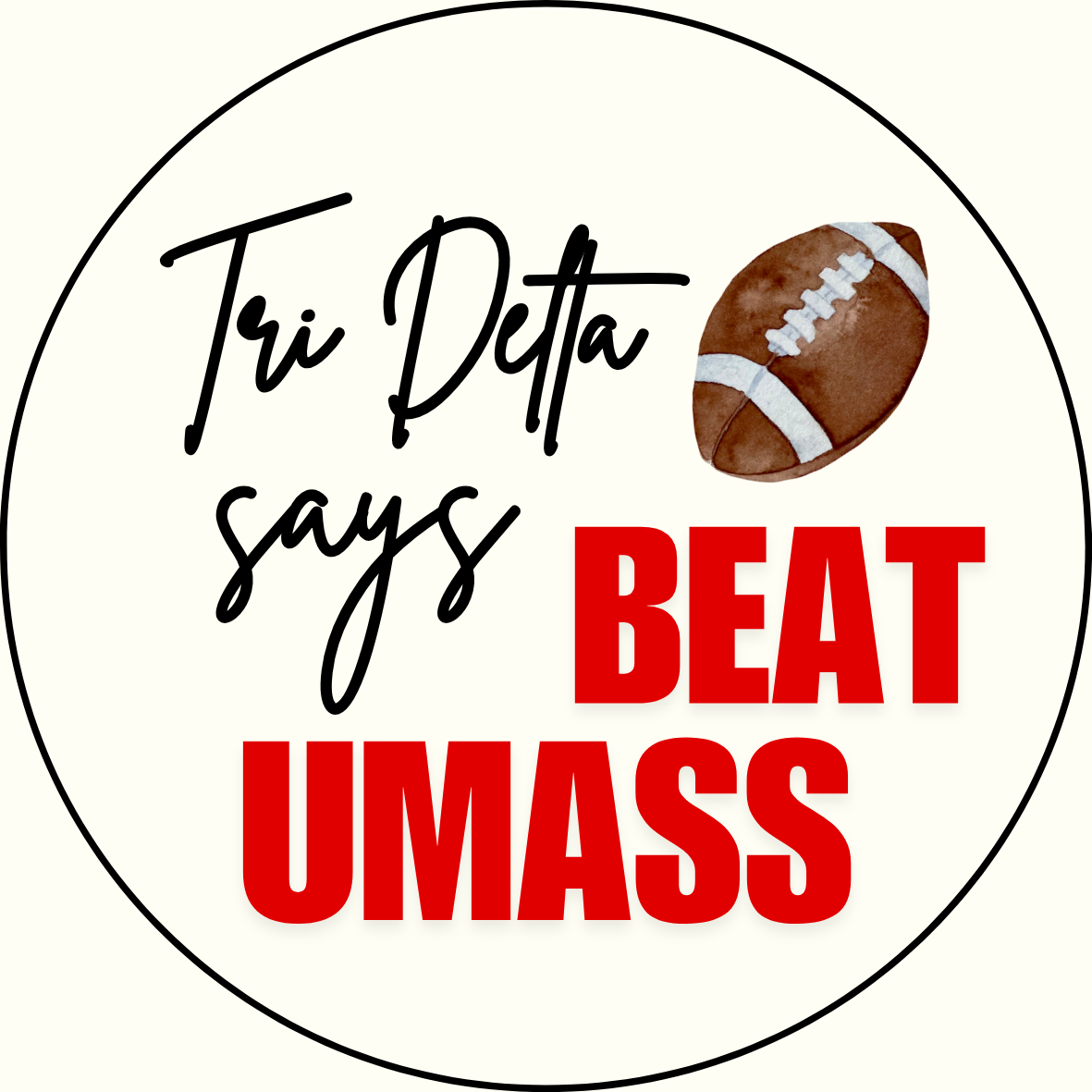 UGA vs. UMass "Beat UMass" Sorority Sticker - 2 Pack
