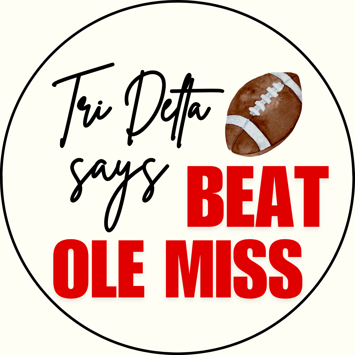 UGA vs. Ole Miss "Beat Ole Miss" Sorority Sticker- 2 Pack