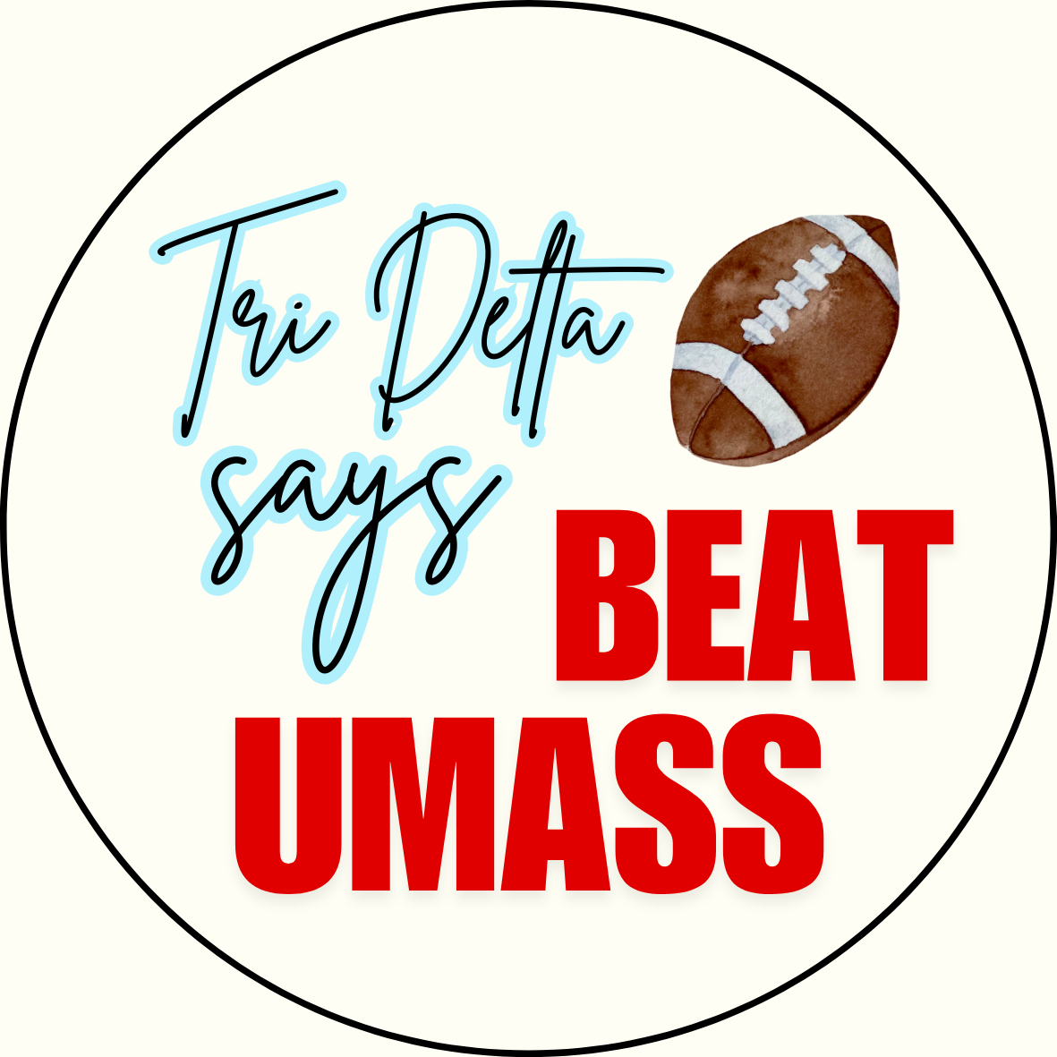 UGA vs. UMass "Beat UMass" Sorority Sticker - 2 Pack