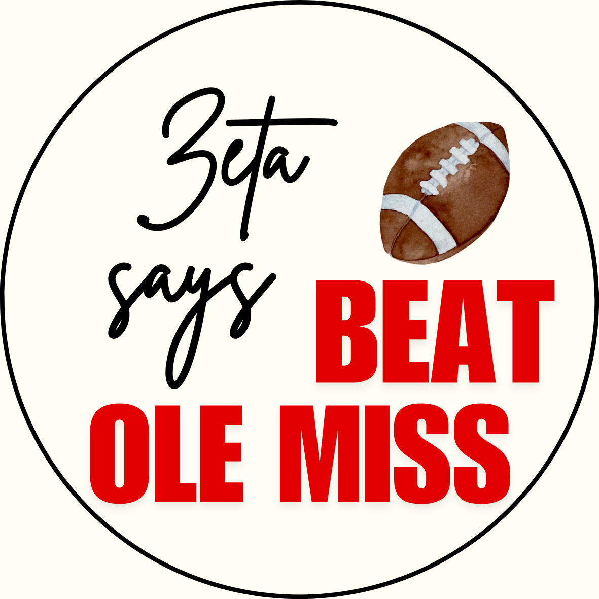 UGA vs. Ole Miss "Beat Ole Miss" Sorority Sticker- 2 Pack