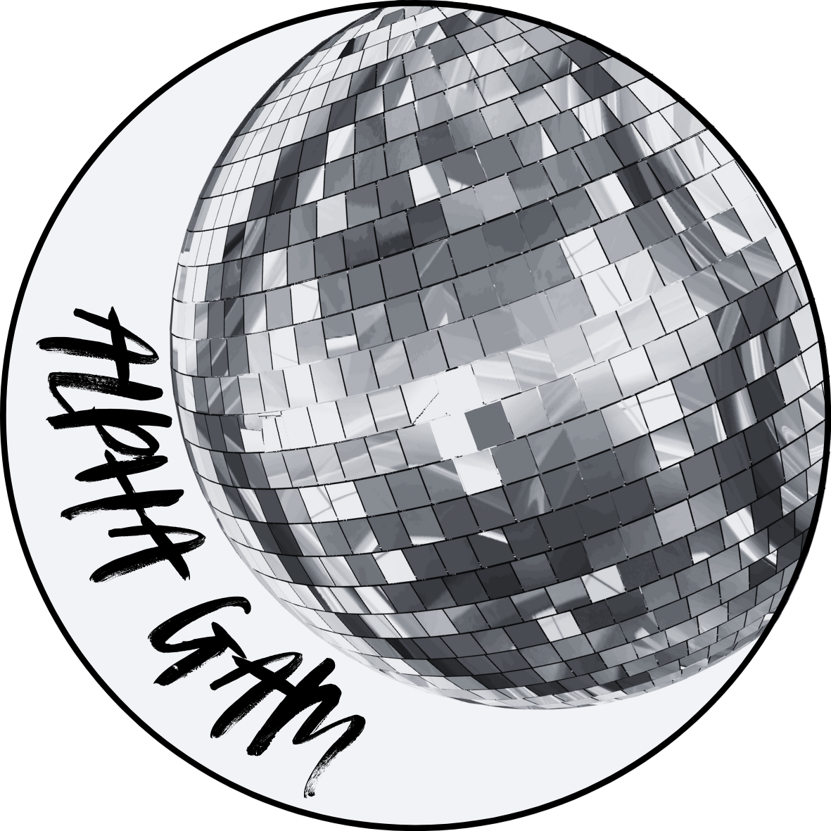 Silver Disco Sorority Sticker