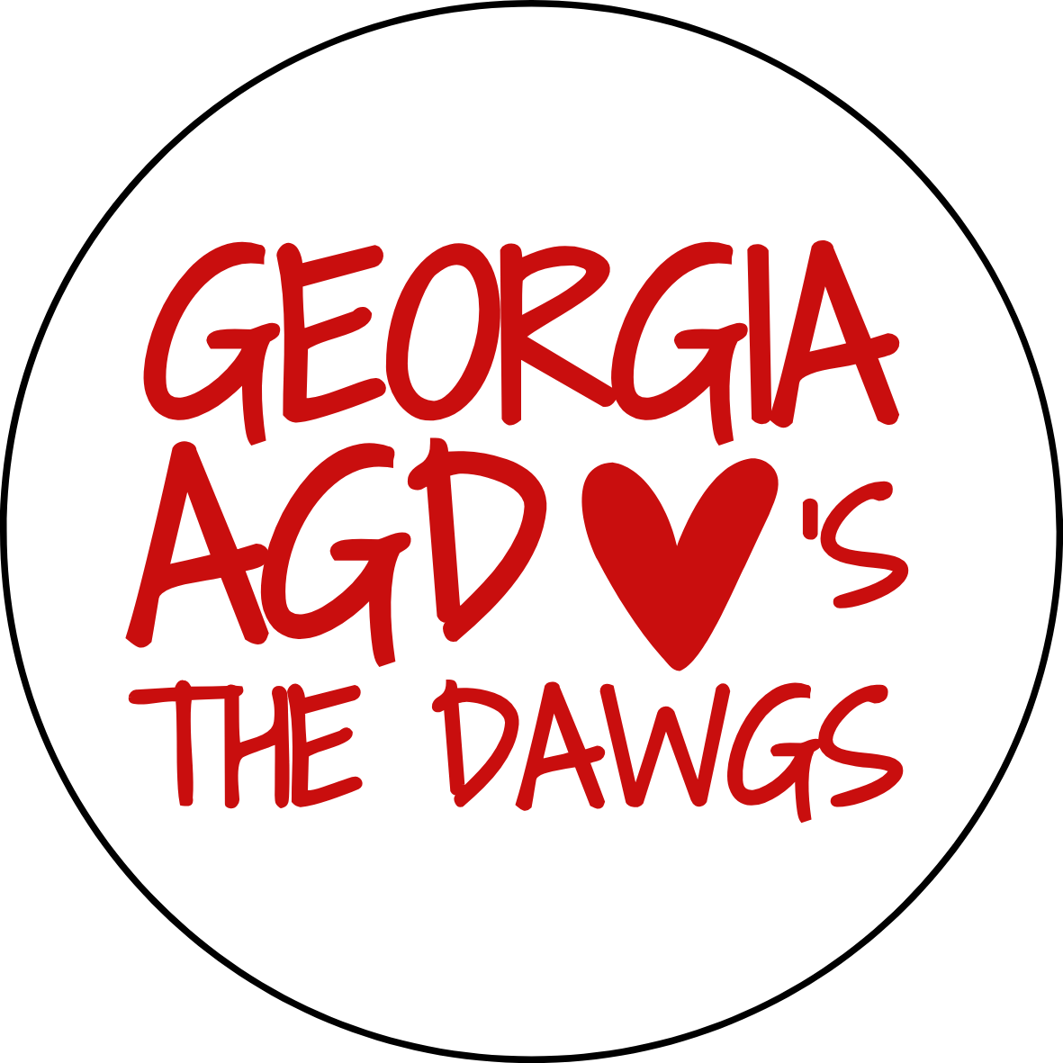 Georgia Sorority Loves the Dawgs Button