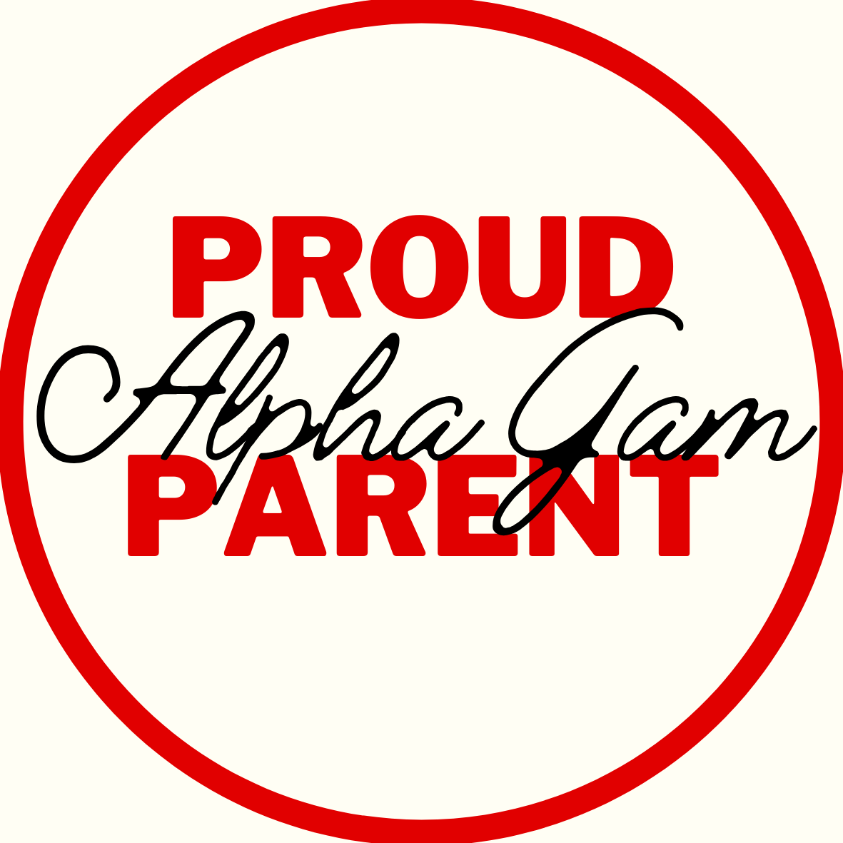 "Proud Parent" Sorority Sticker- 2 Pack