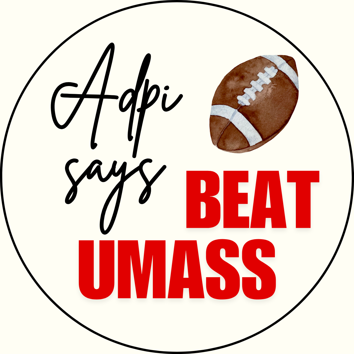 UGA vs. UMass "Beat UMass" Sorority Sticker - 2 Pack