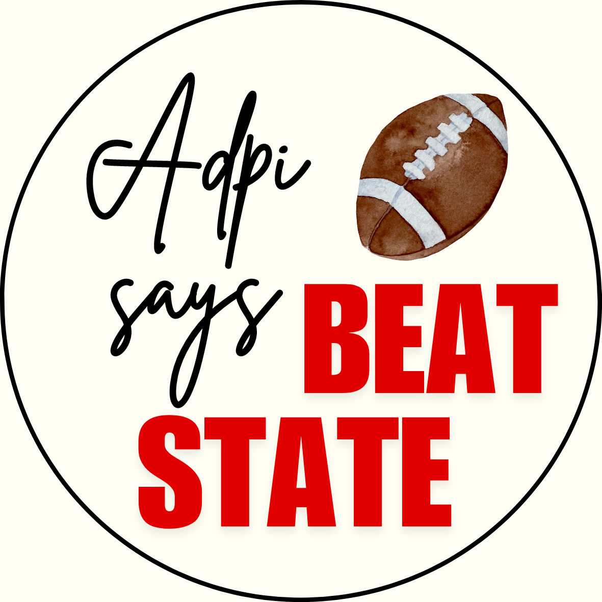 UGA vs. State "Beat State" Sorority Sticker- 2 Pack