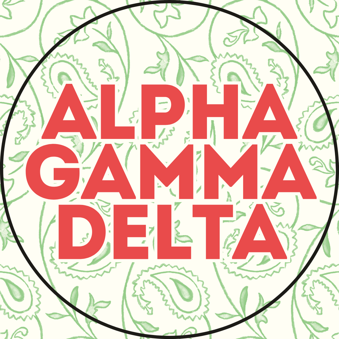 Paisley Sorority Sticker- 2 Pack