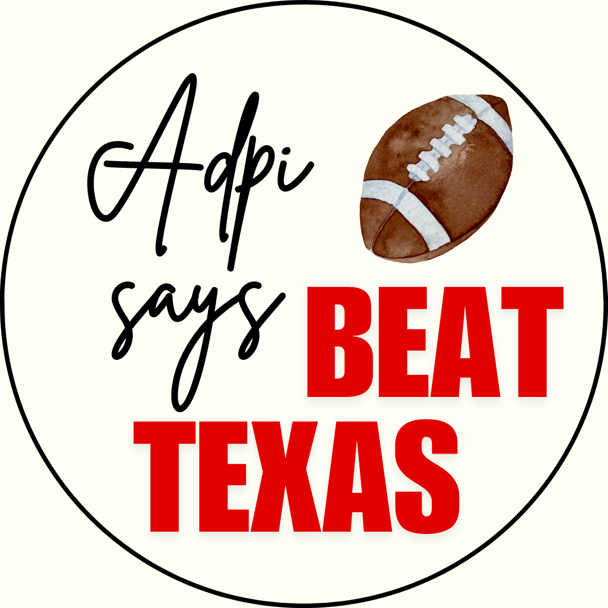 UGA vs. Texas "Beat Texas" Sorority Sticker- 2 Pack