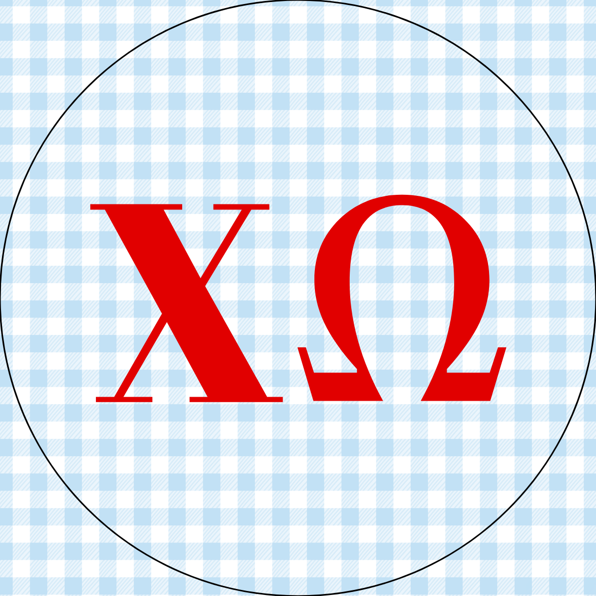 Ole Miss Gingham Sorority Letters Sticker- 2 Pack