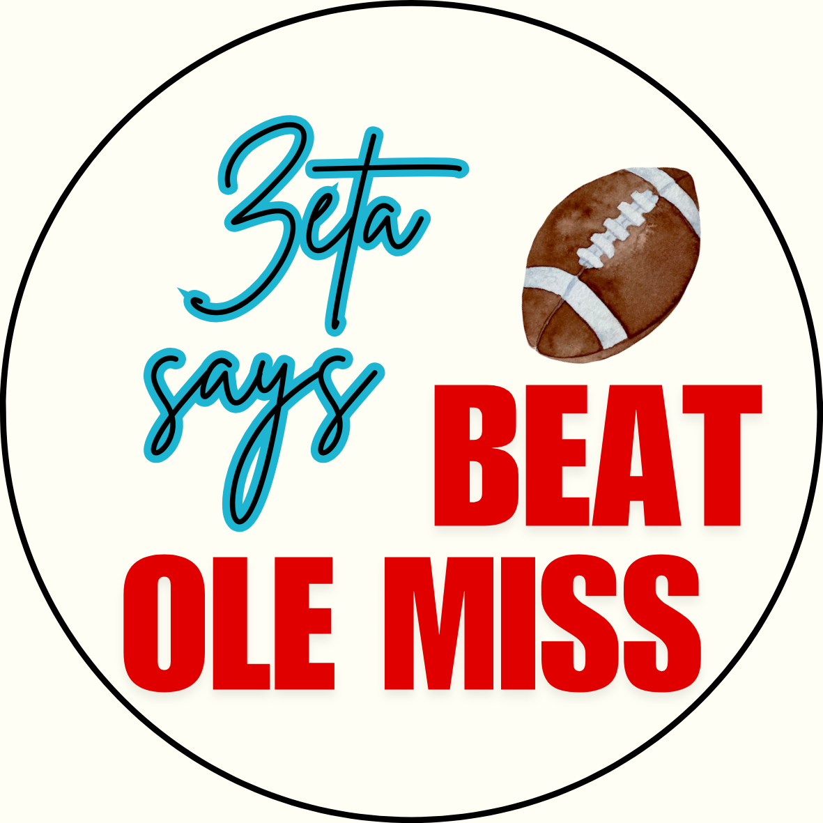 UGA vs. Ole Miss "Beat Ole Miss" Sorority Sticker- 2 Pack