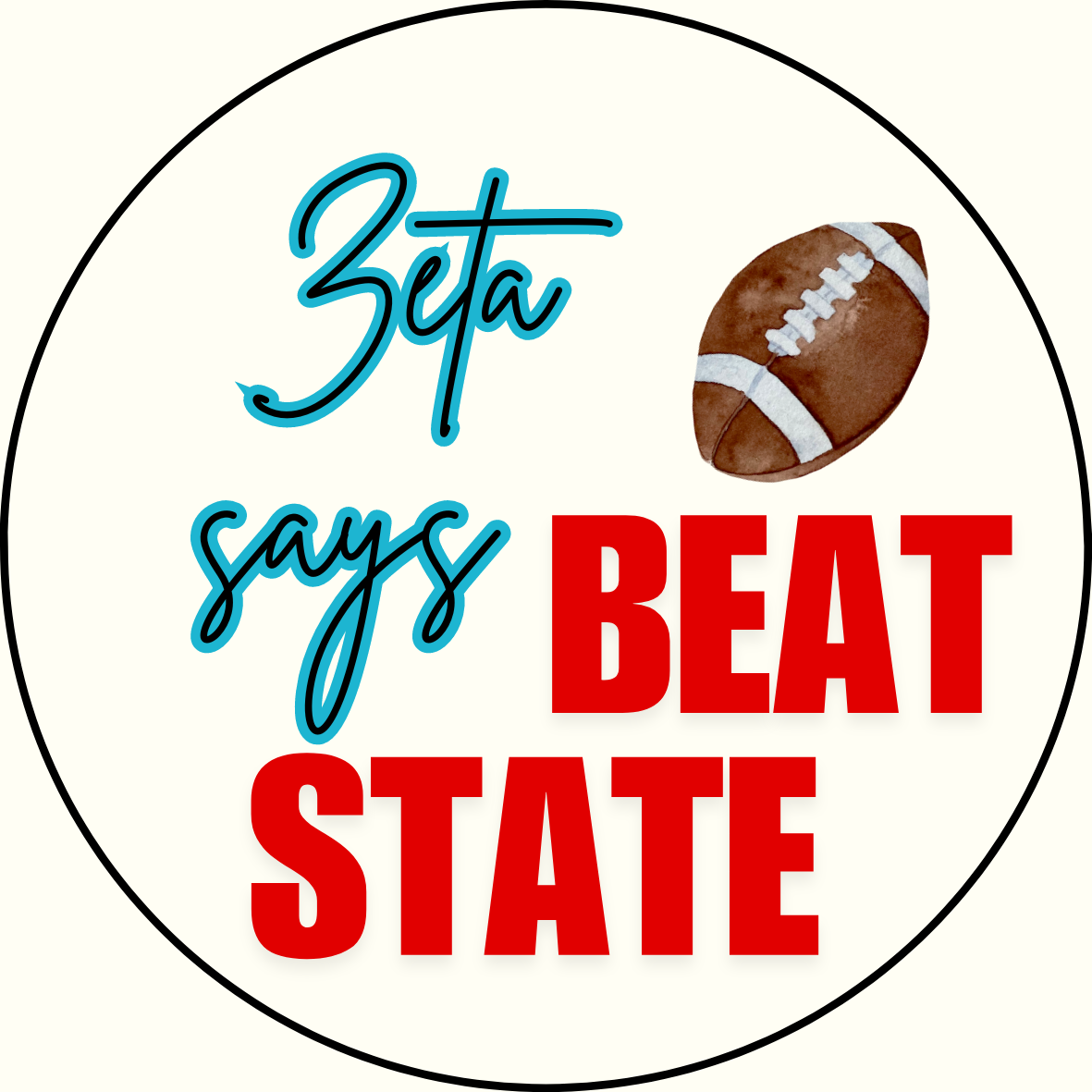 UGA vs. State "Beat State" Sorority Sticker- 2 Pack