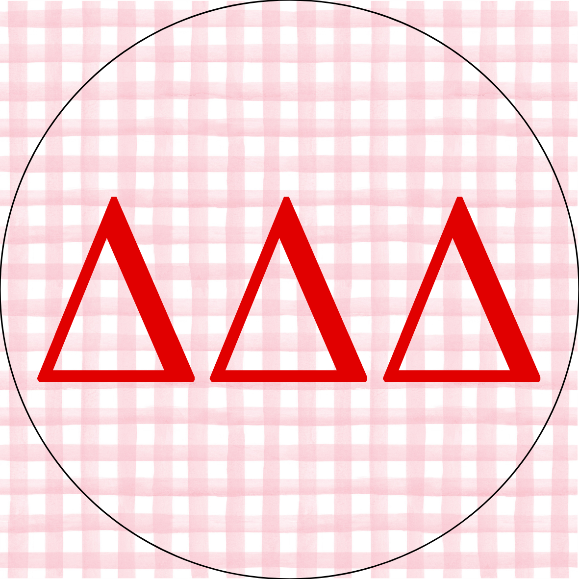 Ole Miss Gingham Sorority Letters Sticker- 2 Pack
