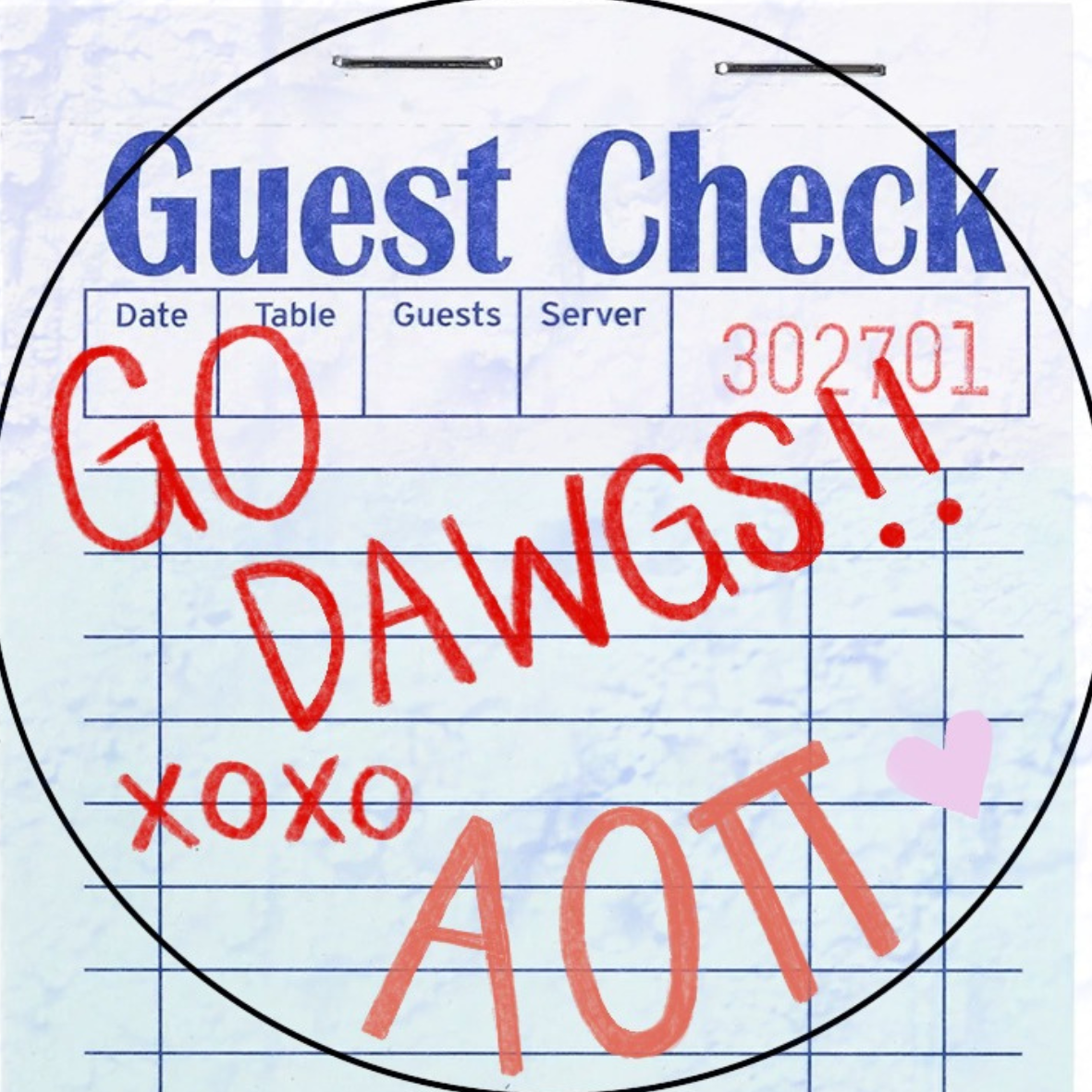 Guest Check Sorority Button