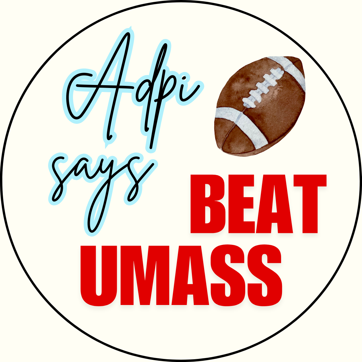 UGA vs. UMass "Beat UMass" Sorority Sticker - 2 Pack