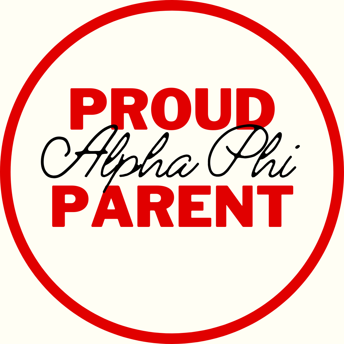 "Proud Parent" Sorority Sticker- 2 Pack