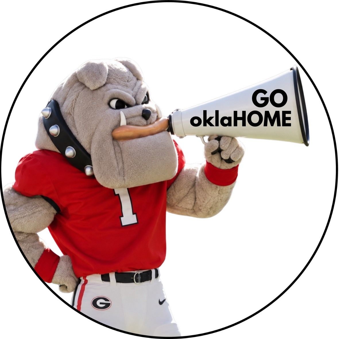 UGA vs. OU "GO oklaHOME" Rivalry Button