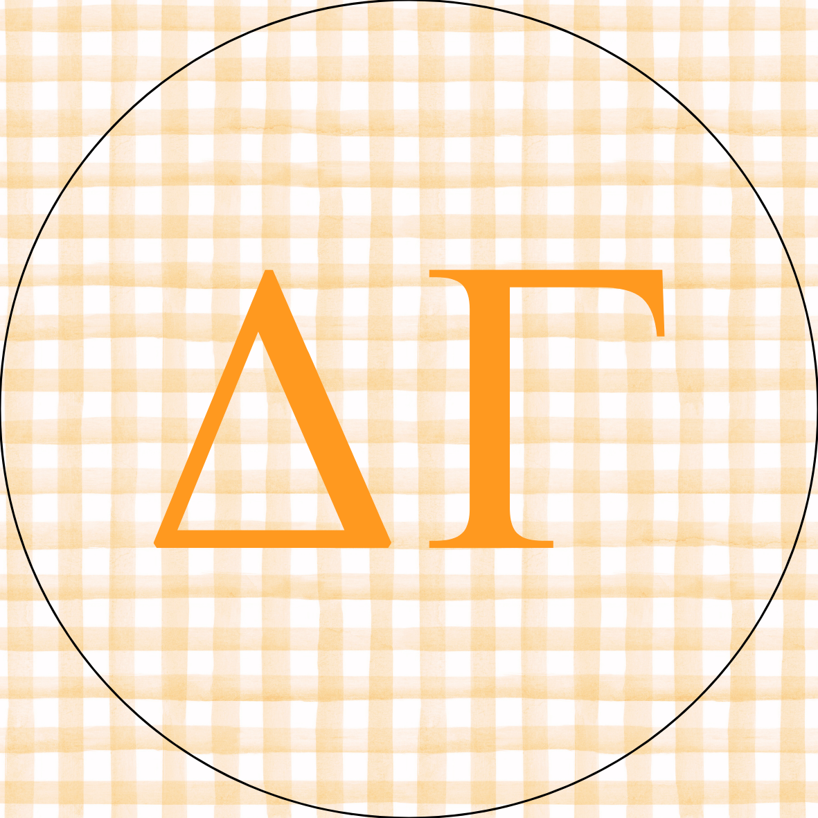 UTK Gingham Sorority Letters Sticker- 2 Pack