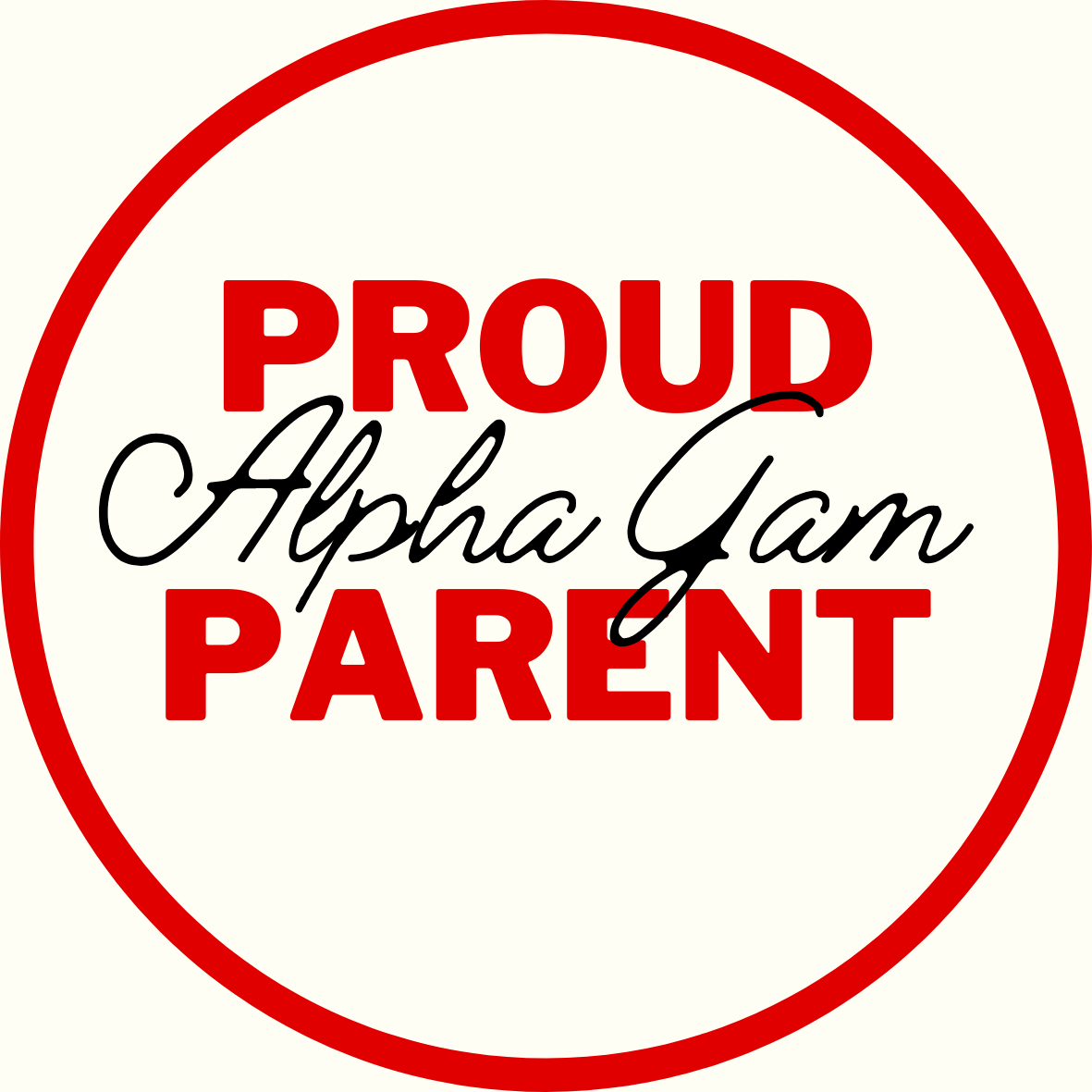 "Proud Parent" Sorority Sticker- 2 Pack
