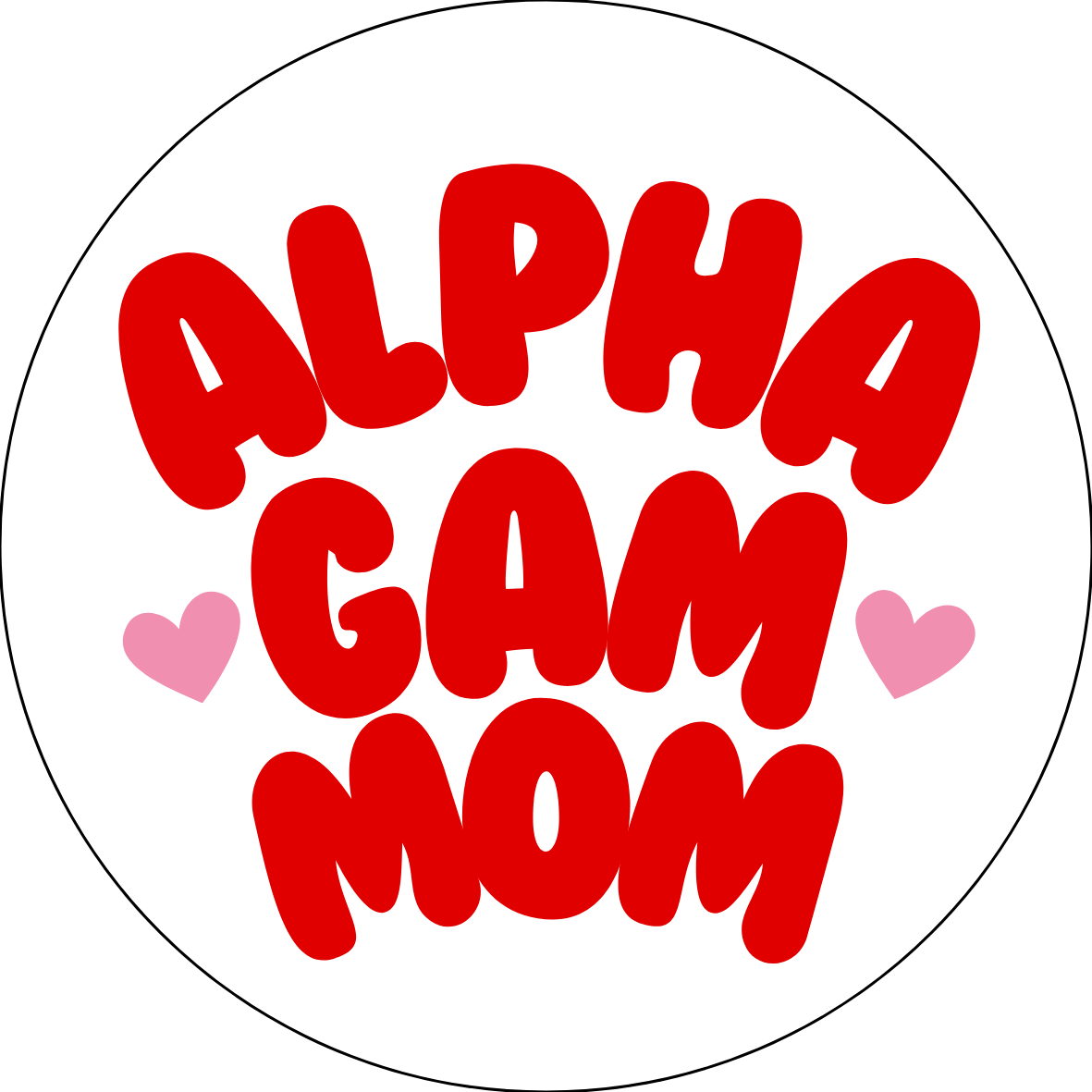 UGA Sorority Mom Bubble Sticker- 2 Pack