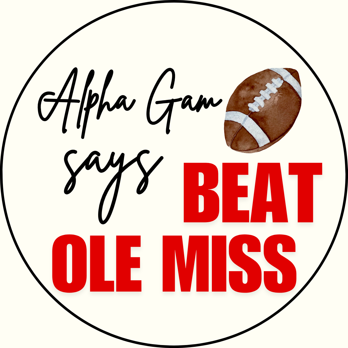 UGA vs. Ole Miss "Beat Ole Miss" Sorority Sticker- 2 Pack