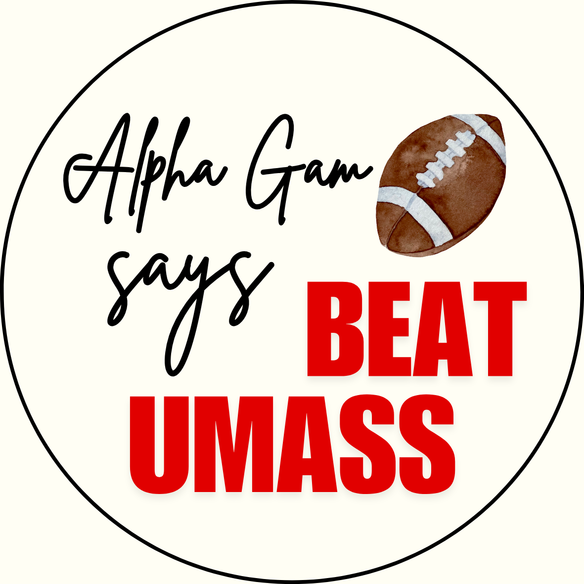 UGA vs. UMass "Beat UMass" Sorority Sticker - 2 Pack