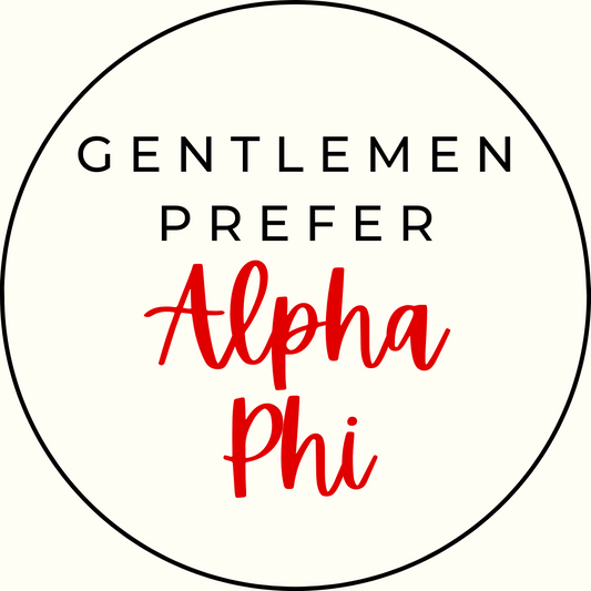 UGA Gentlemen Prefer Script Sorority Sticker- 2 Pack