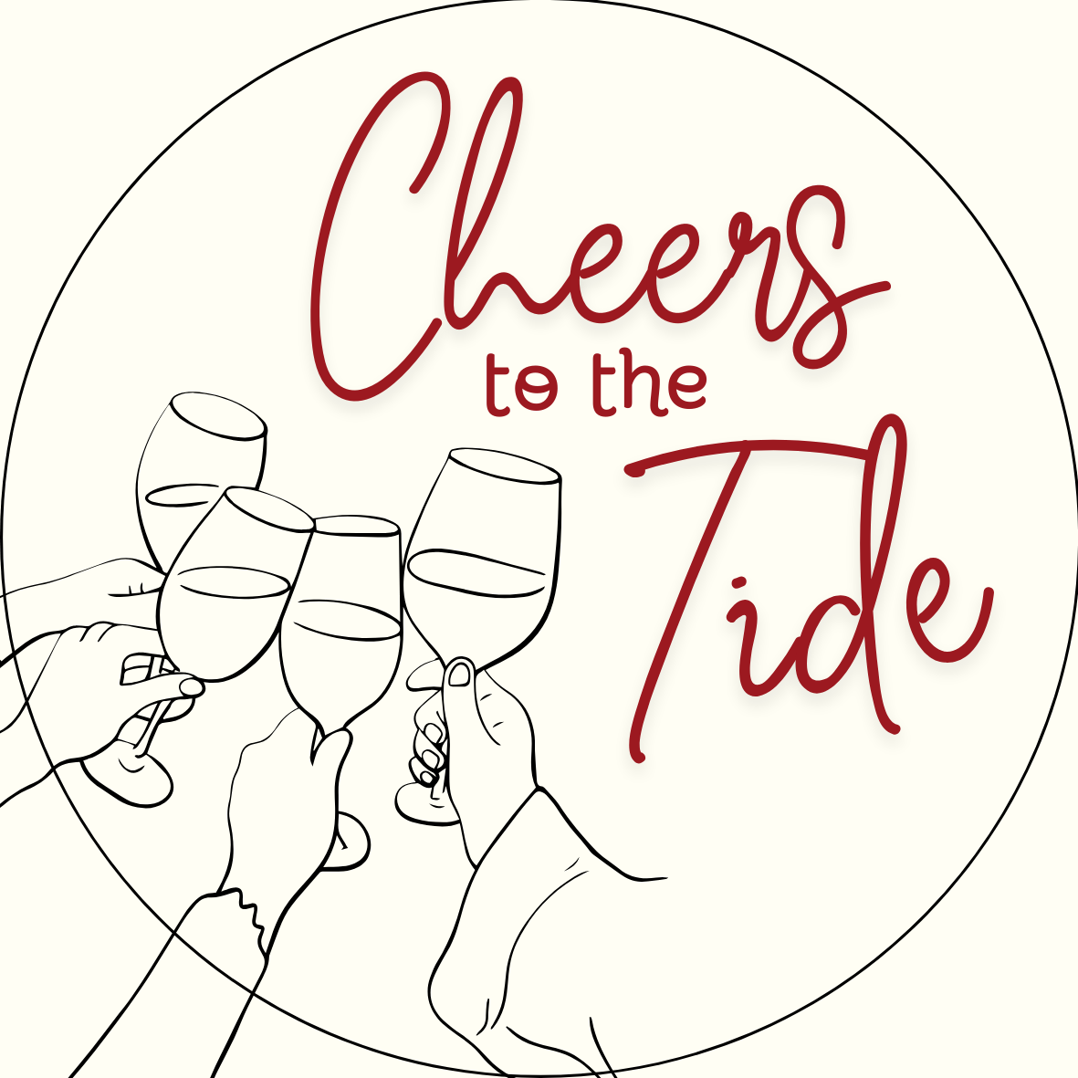 "Cheers to the Tide" Sticker- 2 Pack