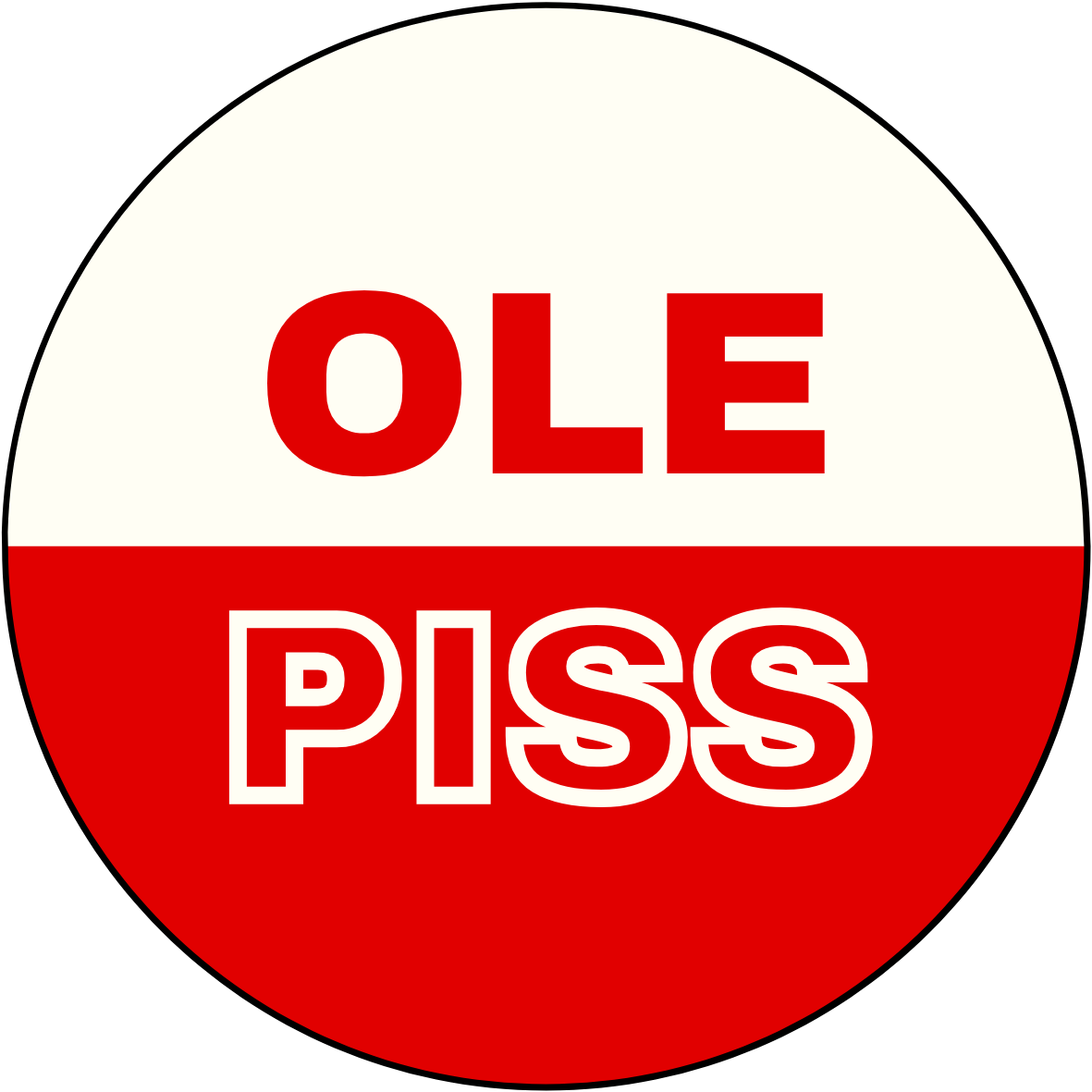 UGA vs. Ole Miss "Ole Piss" Rivalry Sticker- 2 Pack