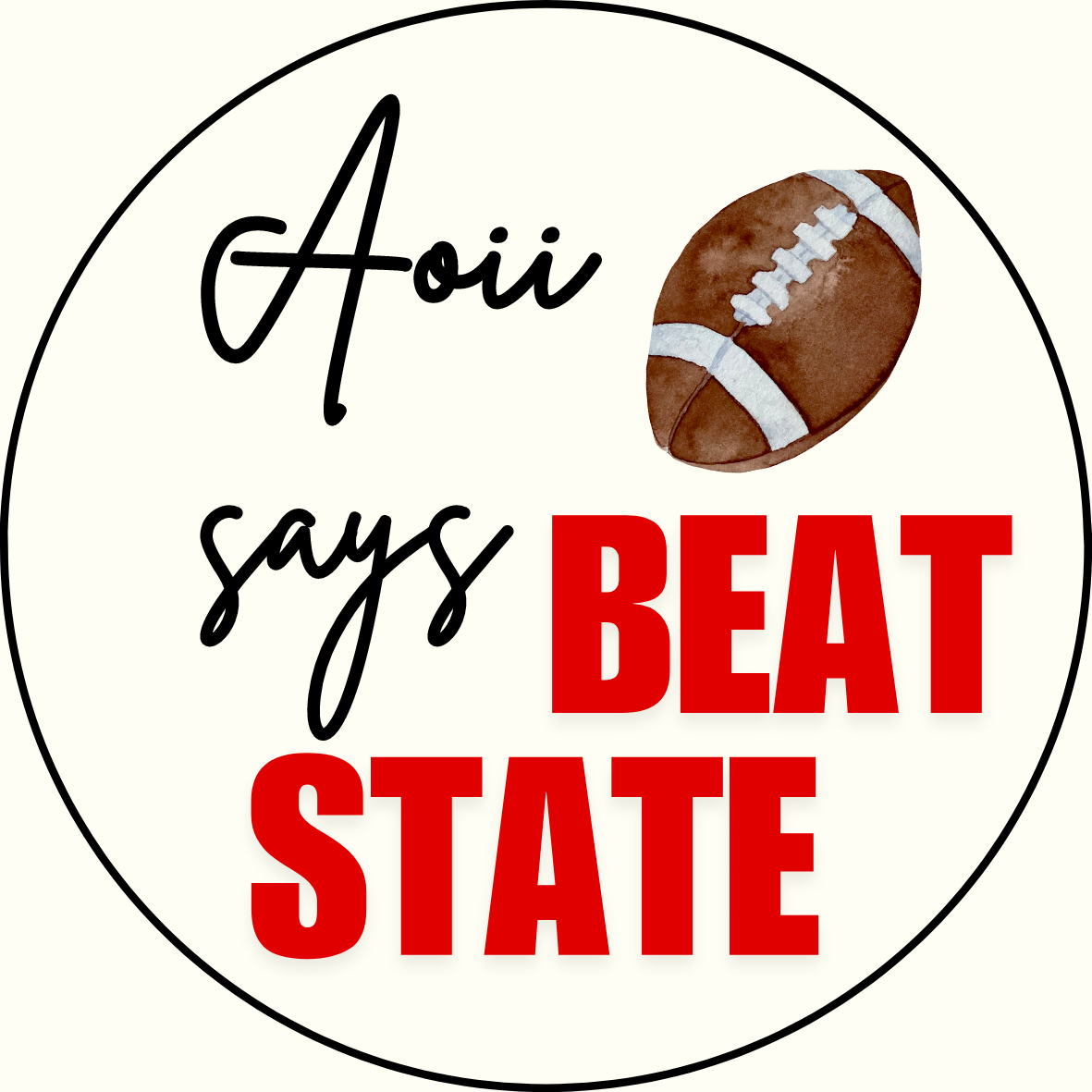 UGA vs. State "Beat State" Sorority Sticker- 2 Pack
