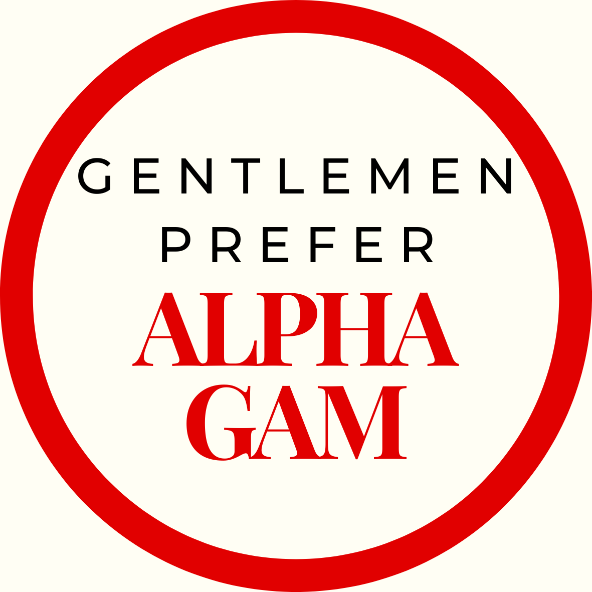 Gentlemen Prefer Block Sorority Button