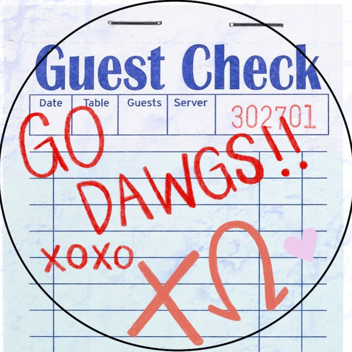 Guest Check Sorority Button