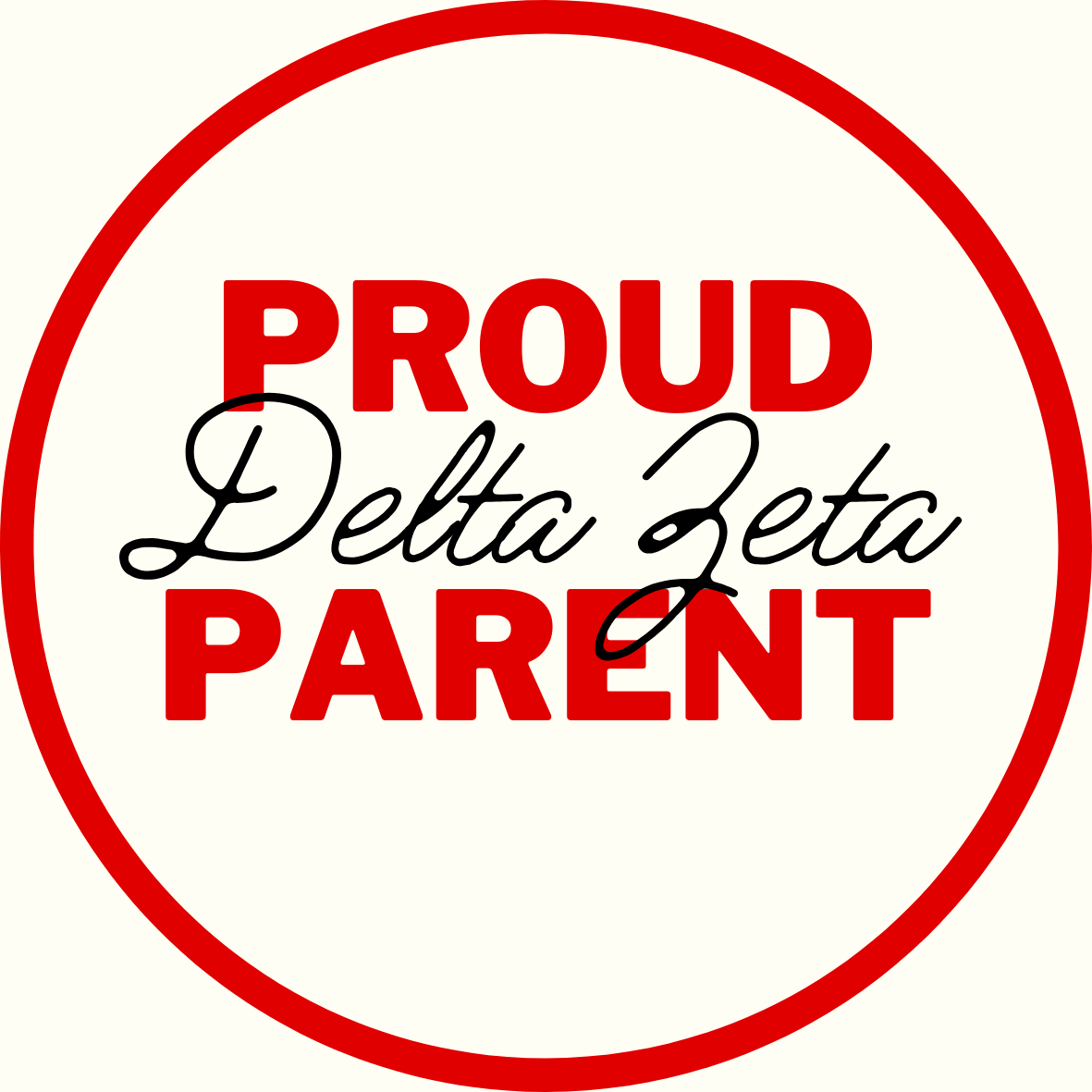 "Proud Parent" Sorority Sticker- 2 Pack