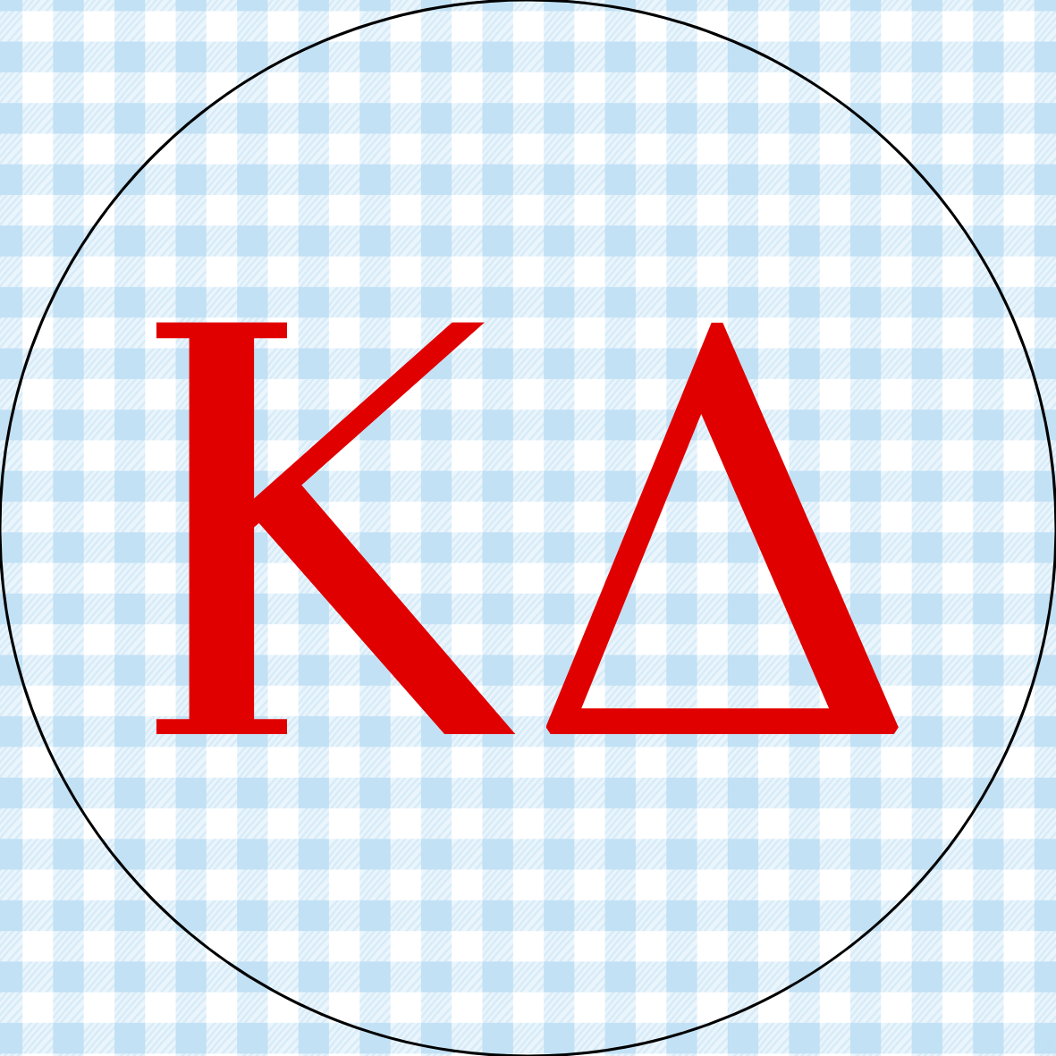 Ole Miss Gingham Sorority Letters Sticker- 2 Pack