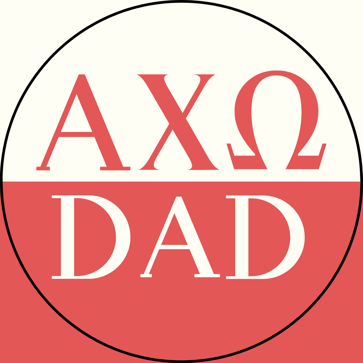 Color Block Sorority Dad Sticker- 2 Pack