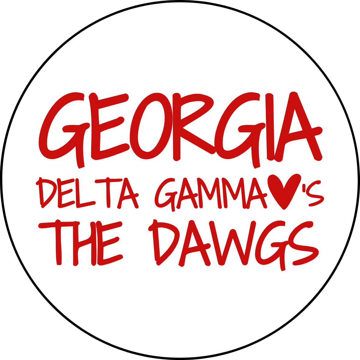 Georgia Sorority Loves the Dawgs Button