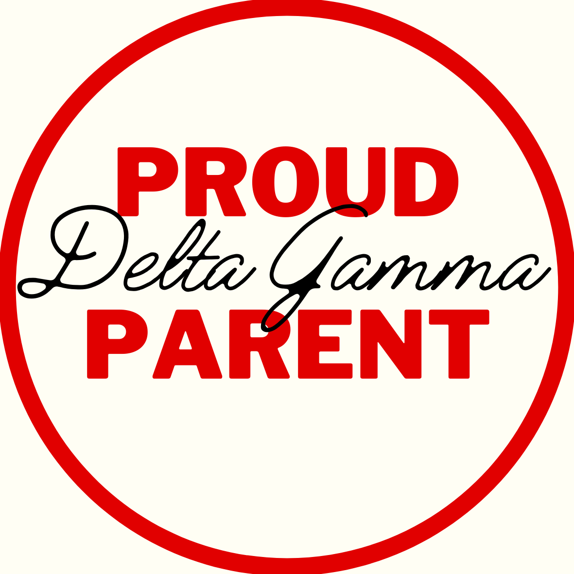 "Proud Parent" Sorority Sticker- 2 Pack